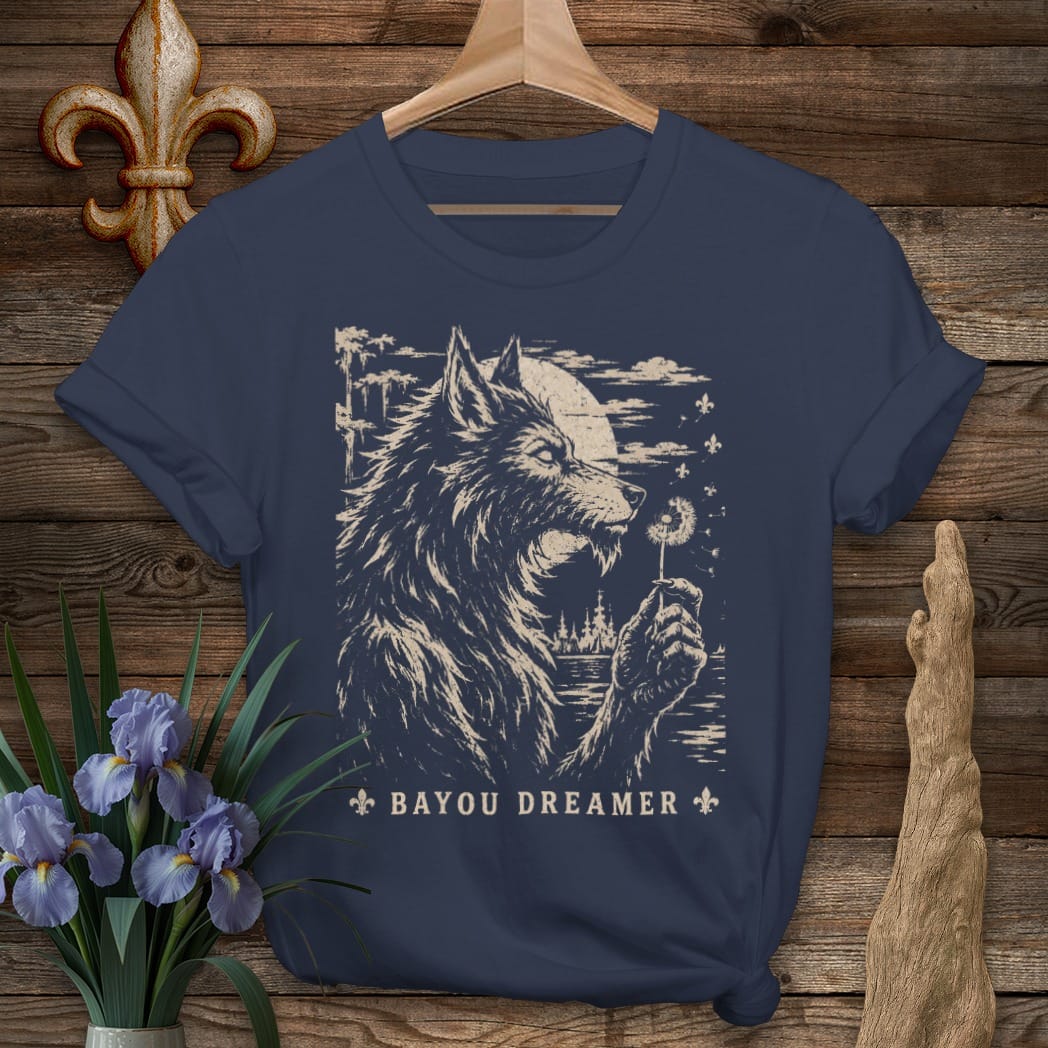 S / Navy Louisiana Bayou Dreamer T-Shirt by Laissez Faire Wear