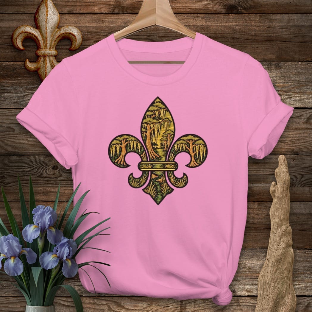 S / Azalea Louisiana Bayou Fleur T-Shirt by Laissez Faire Wear