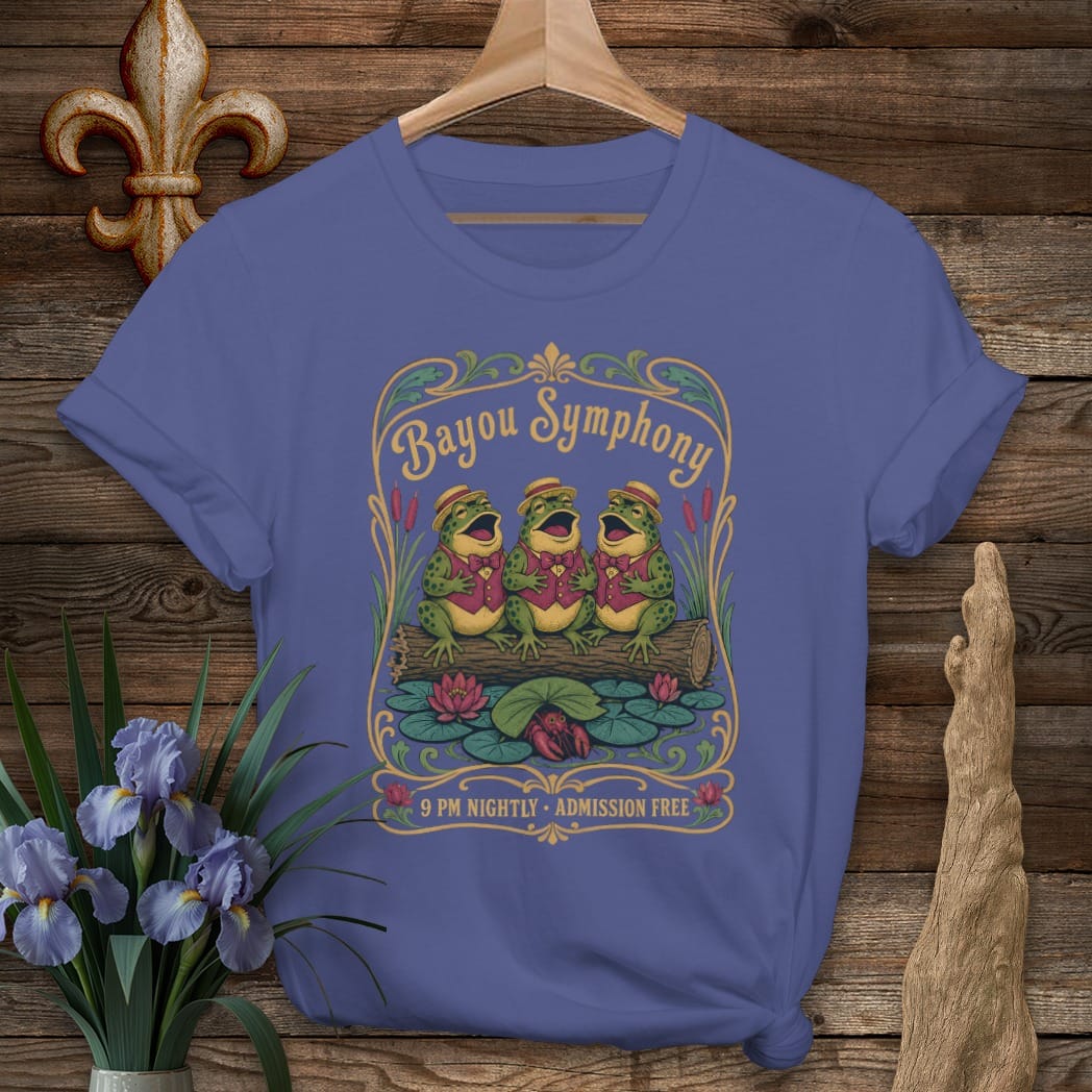 S / Metro Blue Louisiana Bayou Symphony T-Shirt by Laissez Faire Wear