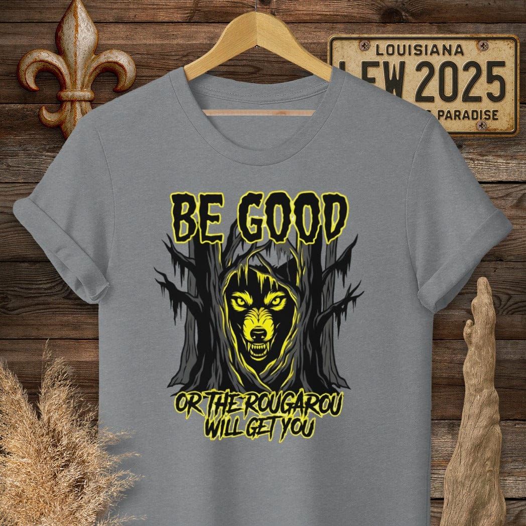 S / Graphite Heather Louisiana Be Good - Rougarou T-Shirt by Laissez Faire Wear