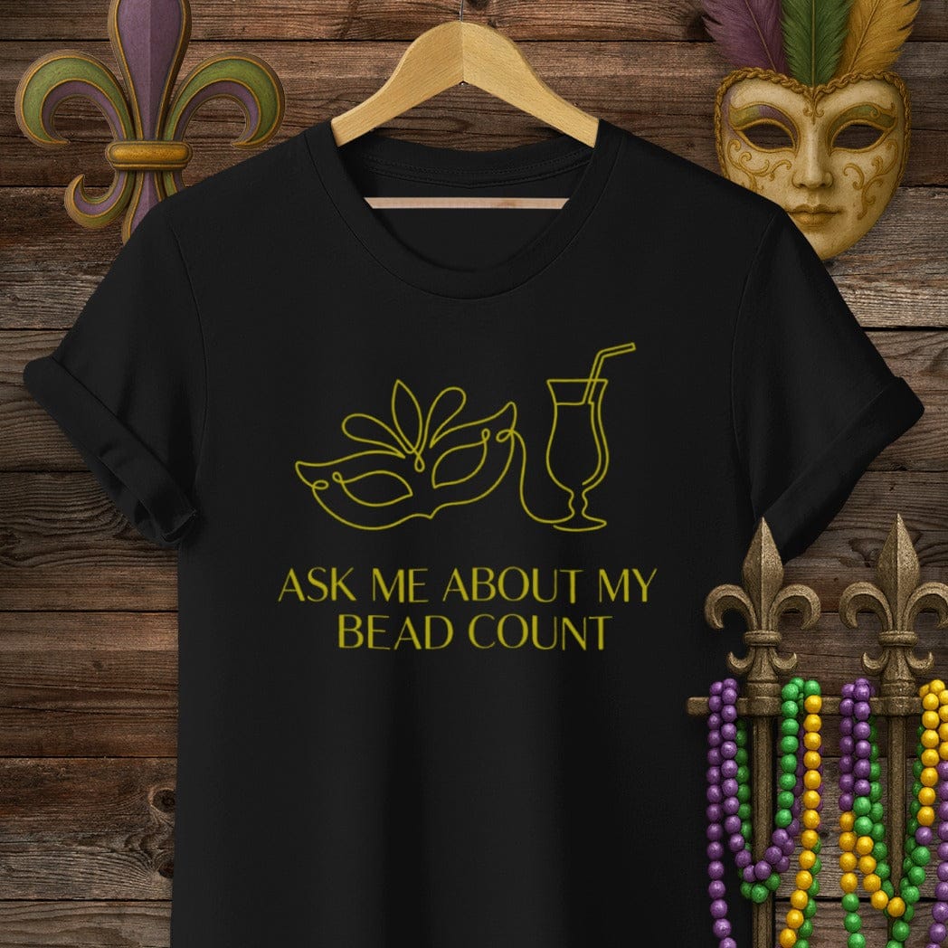 S / Black Louisiana Bead Count T-Shirt by Laissez Faire Wear