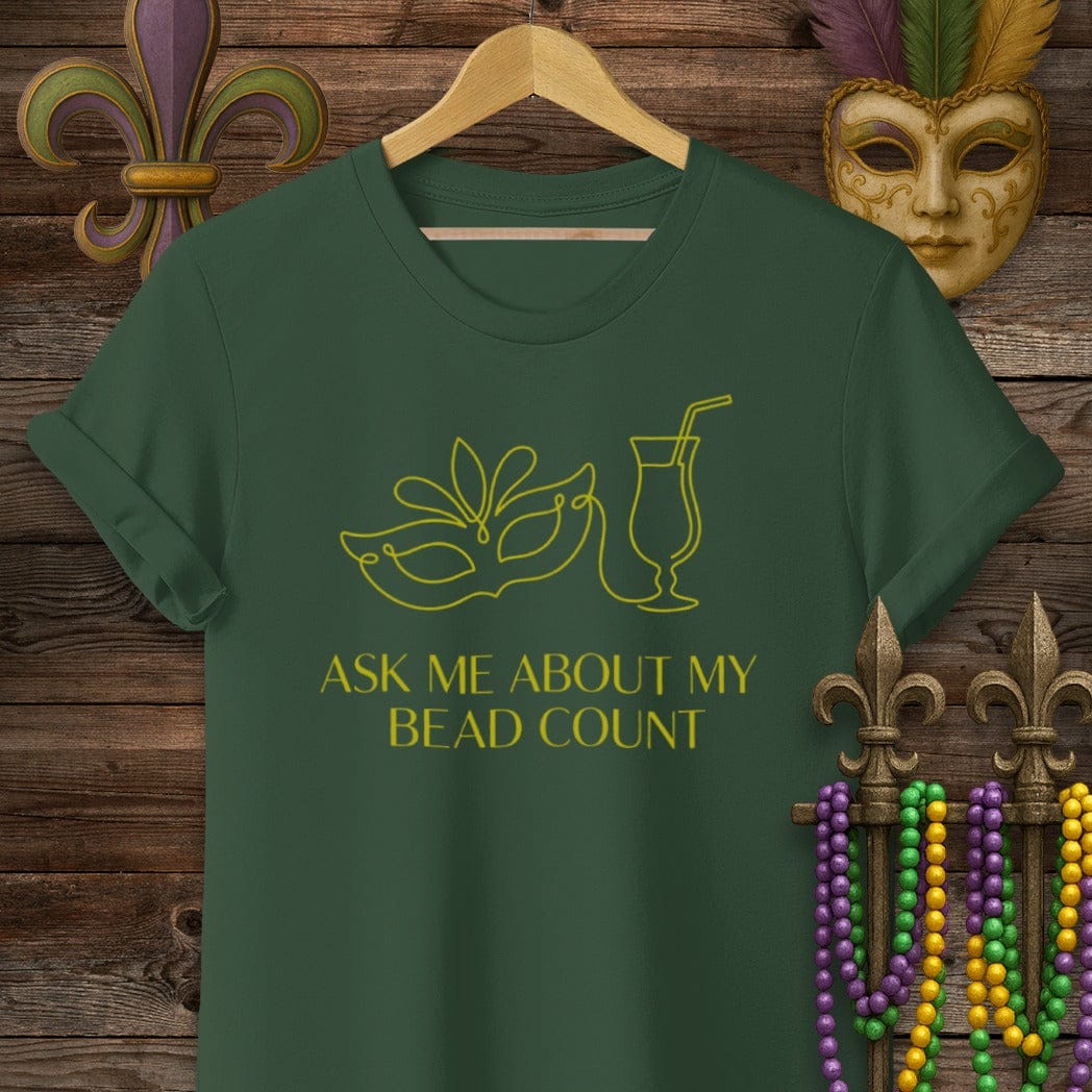 S / Forest Green Louisiana Bead Count T-Shirt by Laissez Faire Wear