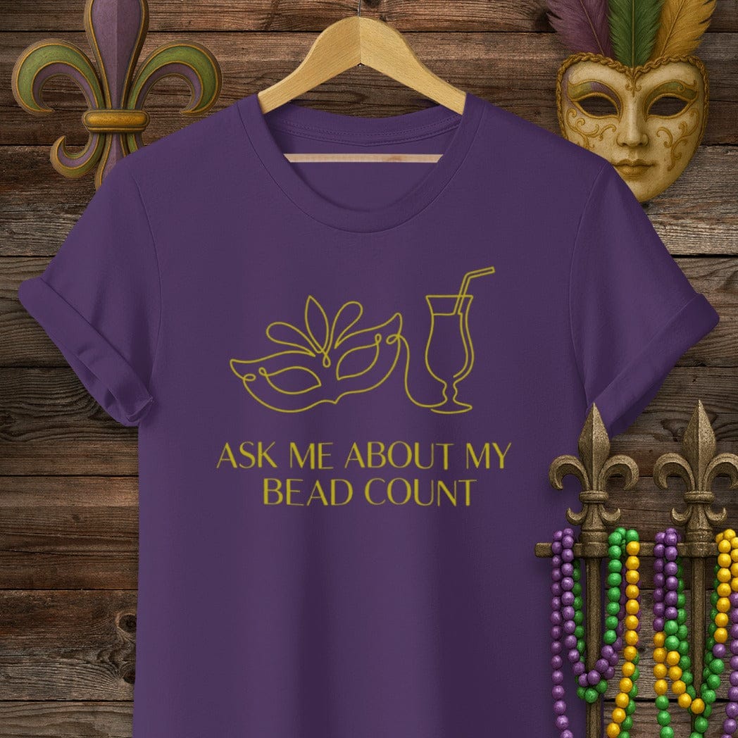 S / Purple Louisiana Bead Count T-Shirt by Laissez Faire Wear