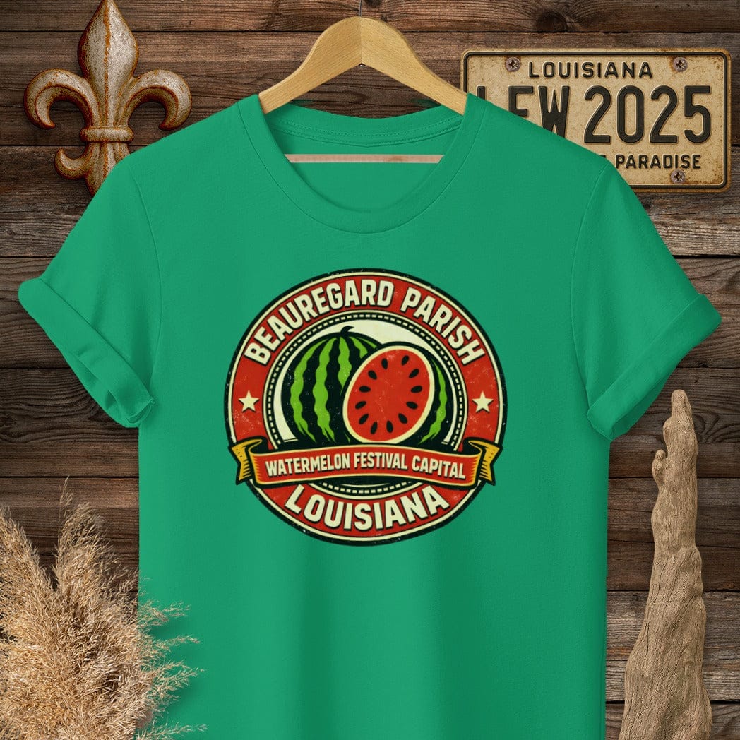 S / Kelly Green Louisiana Beauregard Parish T-Shirt by Laissez Faire Wear