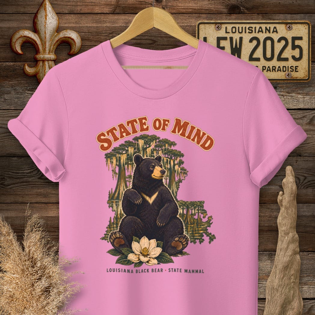 S / Azalea Louisiana Black Bear T-Shirt by Laissez Faire Wear