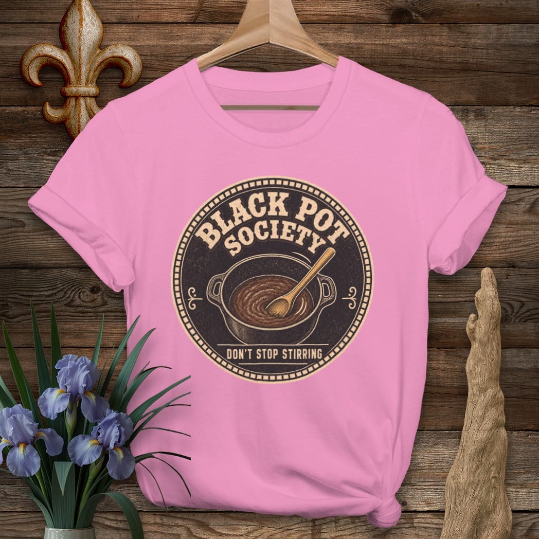 S / Azalea Louisiana Black Pot Society T-Shirt by Laissez Faire Wear