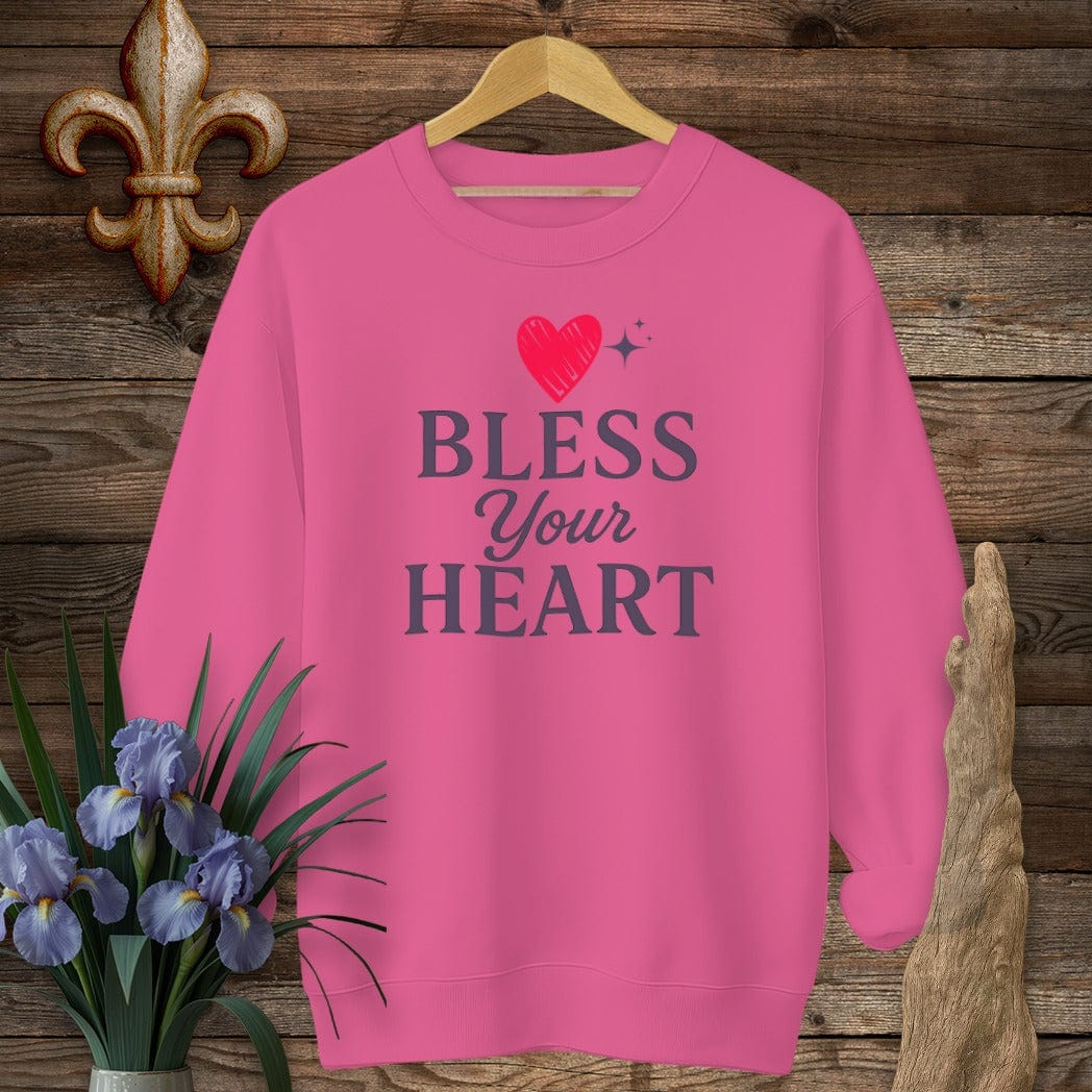S / Heliconia Louisiana Bless Your Heart Sweatshirt by Laissez Faire Wear