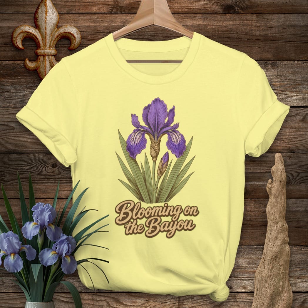 S / Cornsilk Louisiana Blooming on the Bayou T-Shirt by Laissez Faire Wear