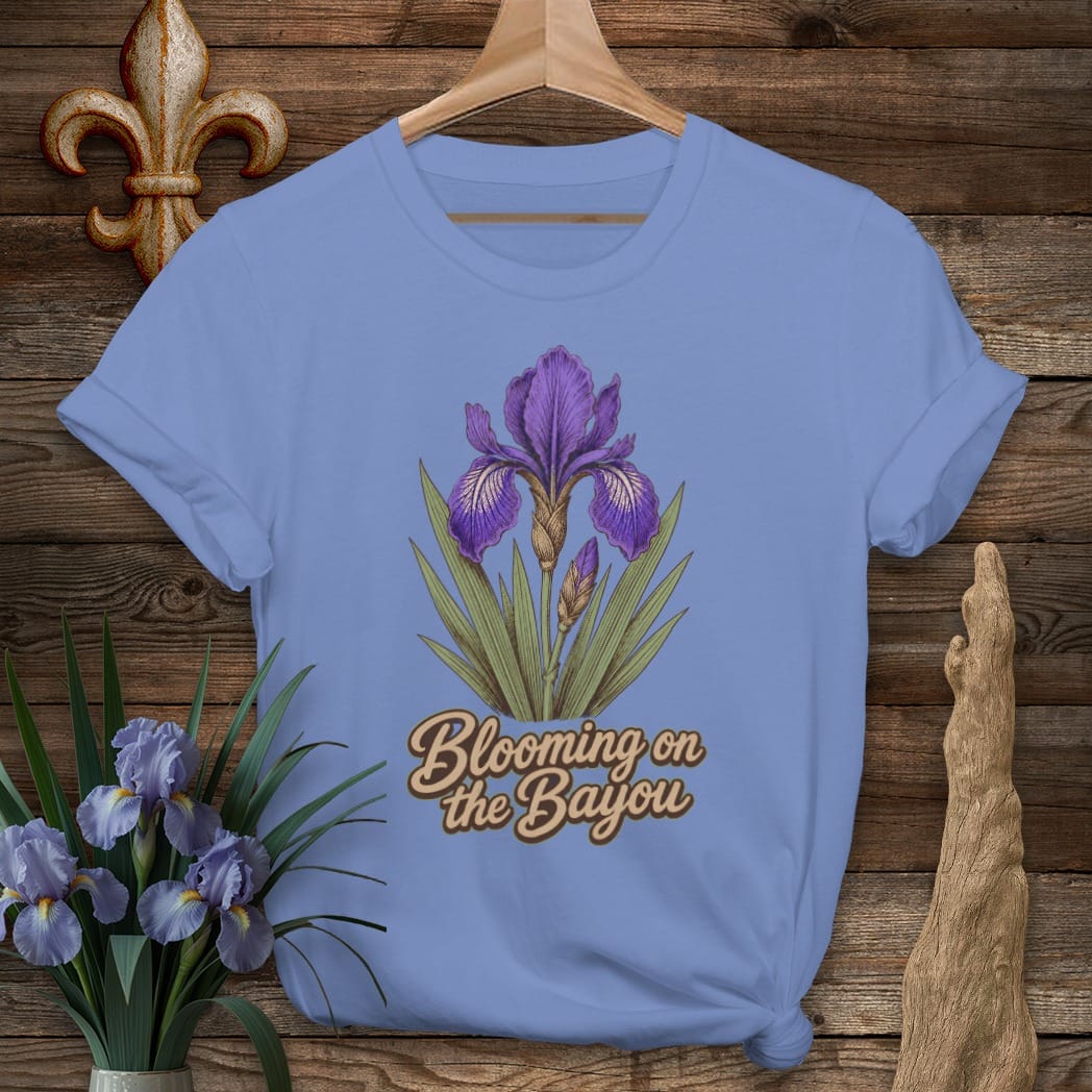 S / Iris Louisiana Blooming on the Bayou T-Shirt by Laissez Faire Wear