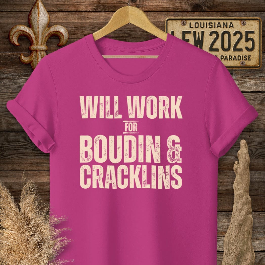 S / Antique Heliconia Louisiana Boudin & Cracklins T-Shirt by Laissez Faire Wear