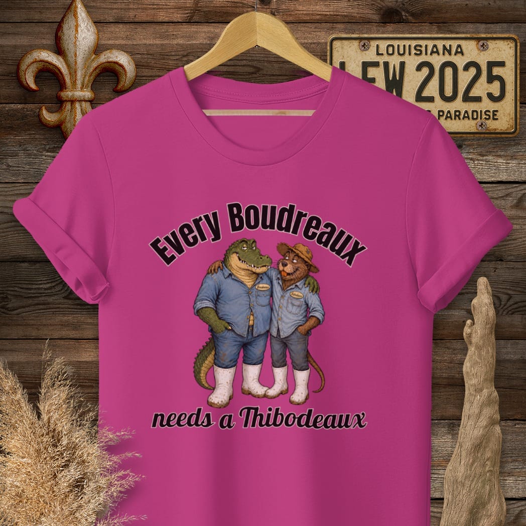 S / Antique Heliconia Louisiana Boudreaux & Thibodeaux by Laissez Faire Wear