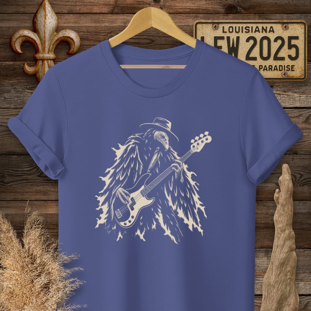 S / Metro Blue Louisiana Buzzard Blues T-Shirt by Laissez Faire Wear