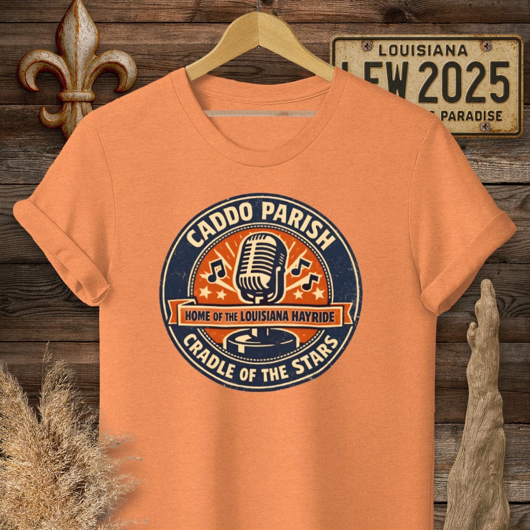 S / Heather Orange Louisiana Caddo Parish T-Shirt by Laissez Faire Wear