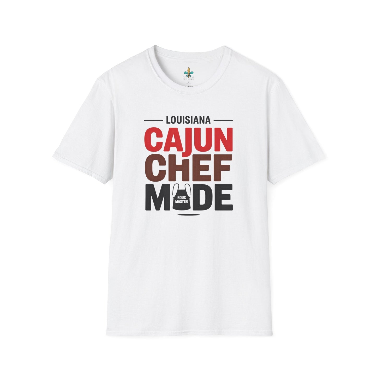 White / S Louisiana "Cajun Chef Mode" – Bold Louisiana Cooking T-Shirt by Laissez Faire Wear