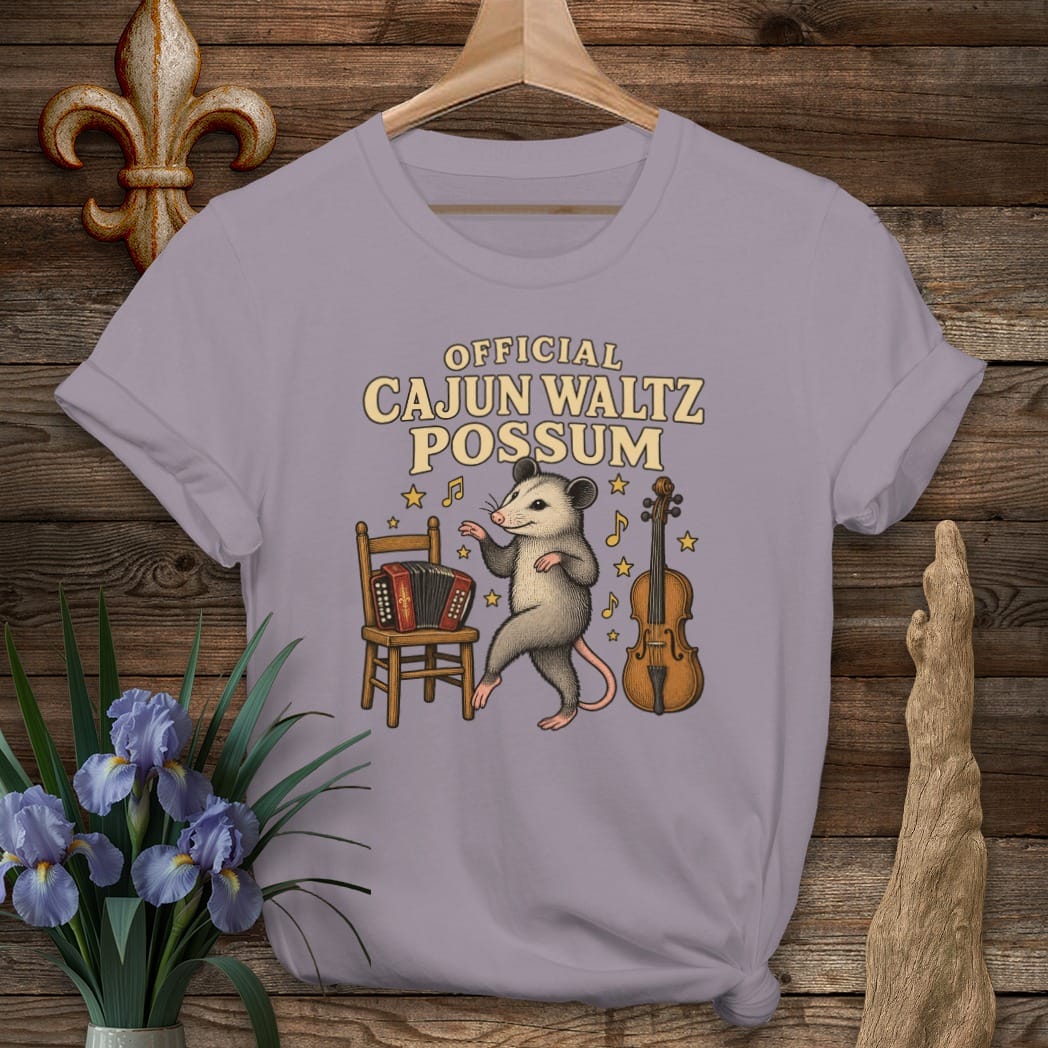 S / Paragon Louisiana Cajun Waltz Possum T-Shirt by Laissez Faire Wear
