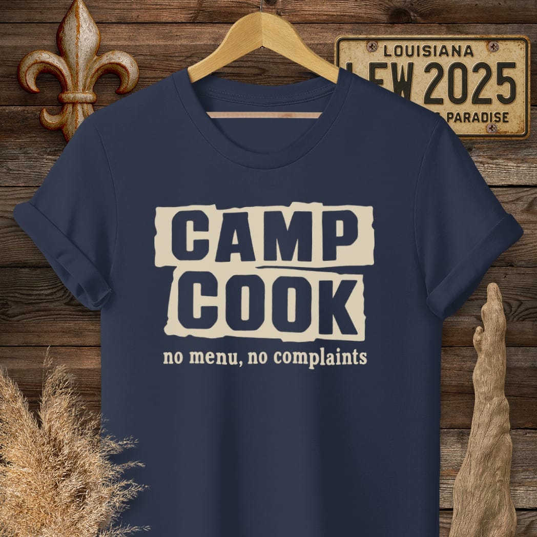 S / Navy Louisiana Camp Cook T-Shirt by Laissez Faire Wear