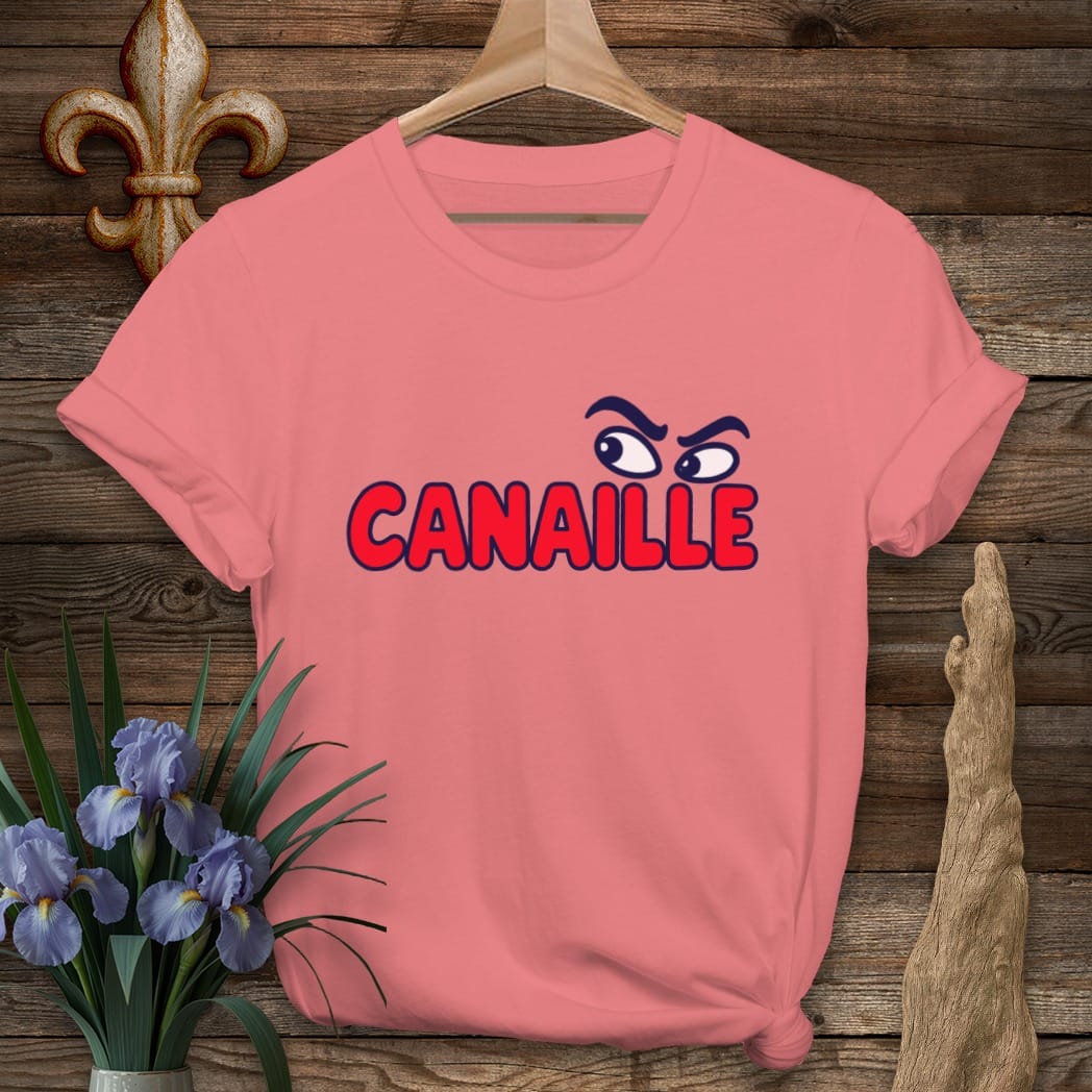 S / Coral Silk Louisiana Canaille T-Shirt by Laissez Faire Wear