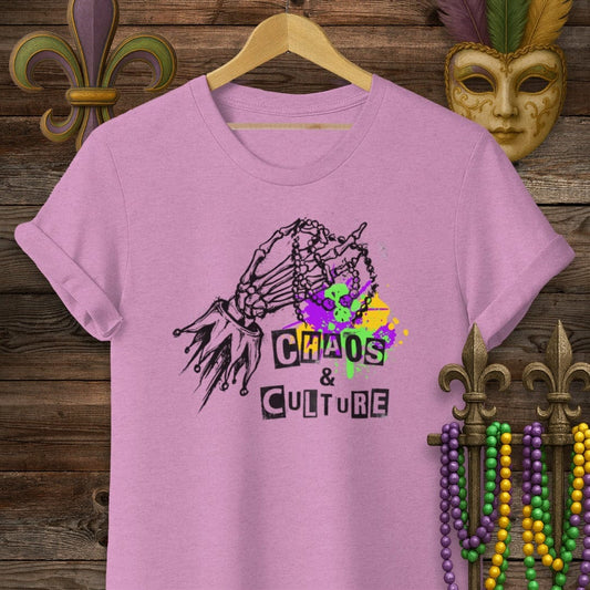 S / Heather Radiant Orchid Louisiana Chaos & Culture T-Shirt by Laissez Faire Wear