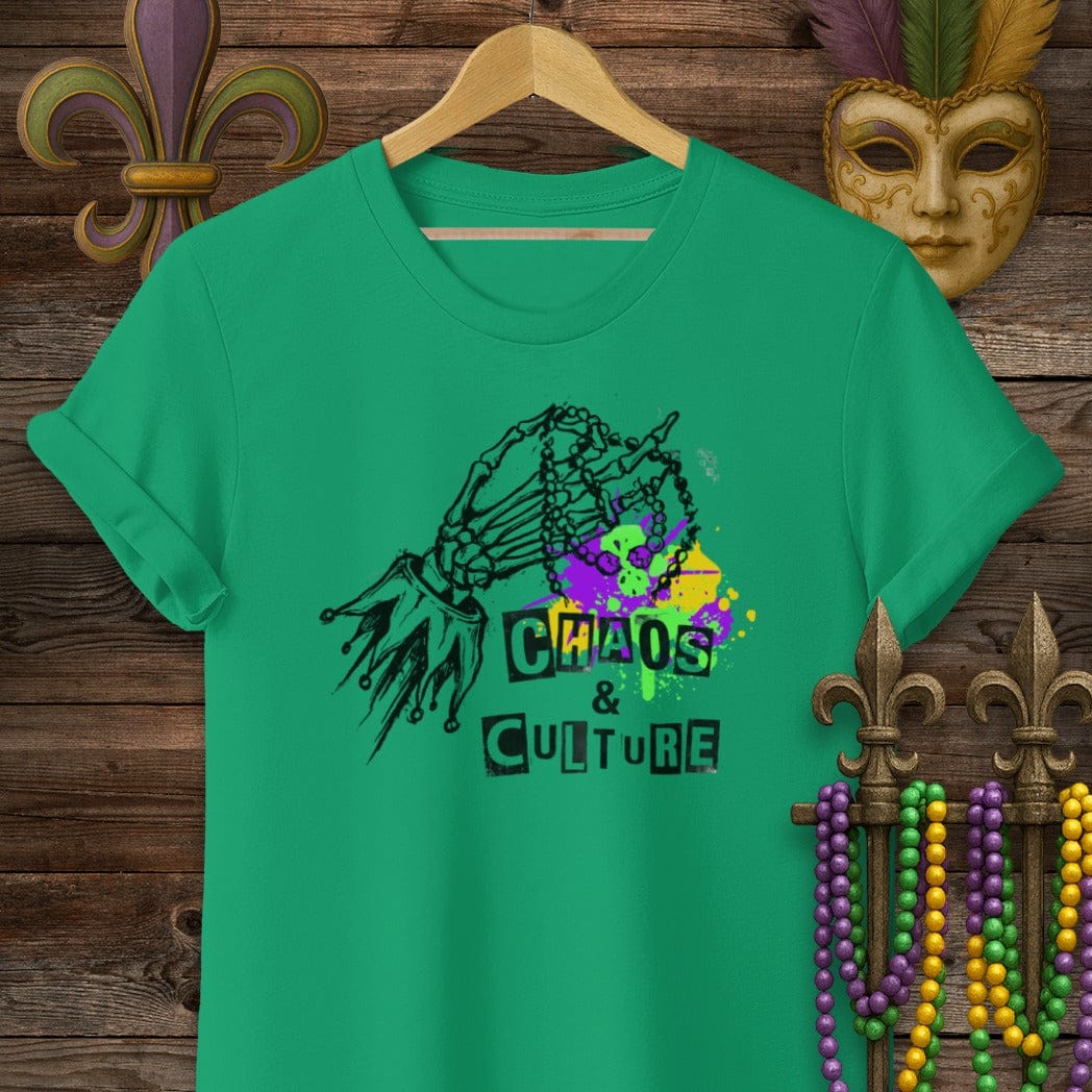 S / Kelly Green Louisiana Chaos & Culture T-Shirt by Laissez Faire Wear