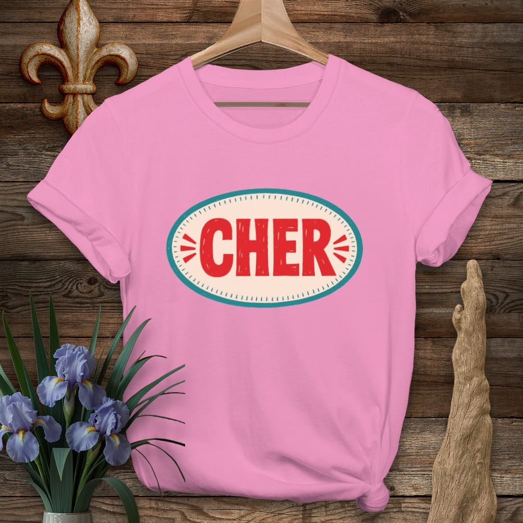 S / Azalea Louisiana Cher Badge T-Shirt by Laissez Faire Wear