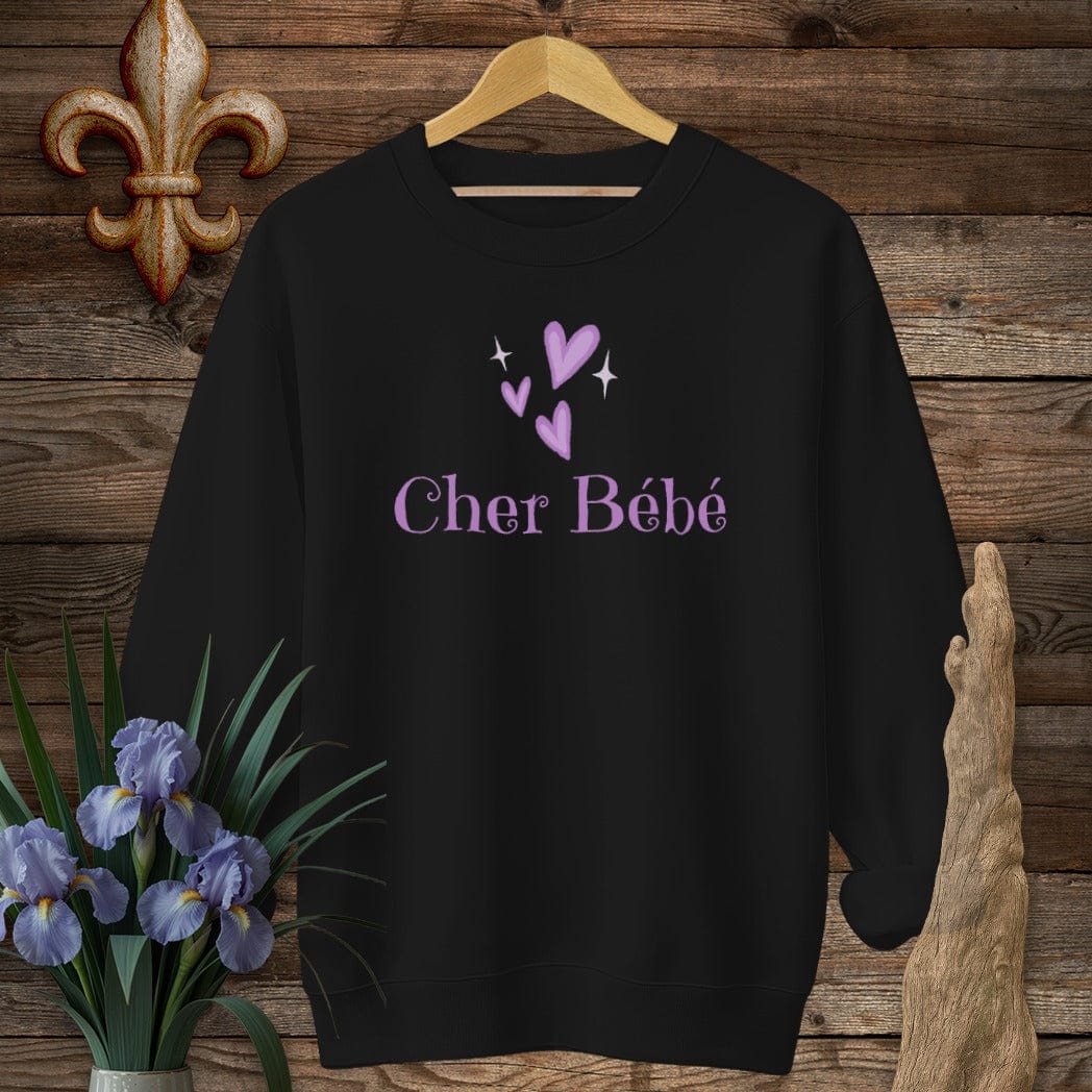 S / Black Louisiana Cher Bebe Sweatshirt by Laissez Faire Wear
