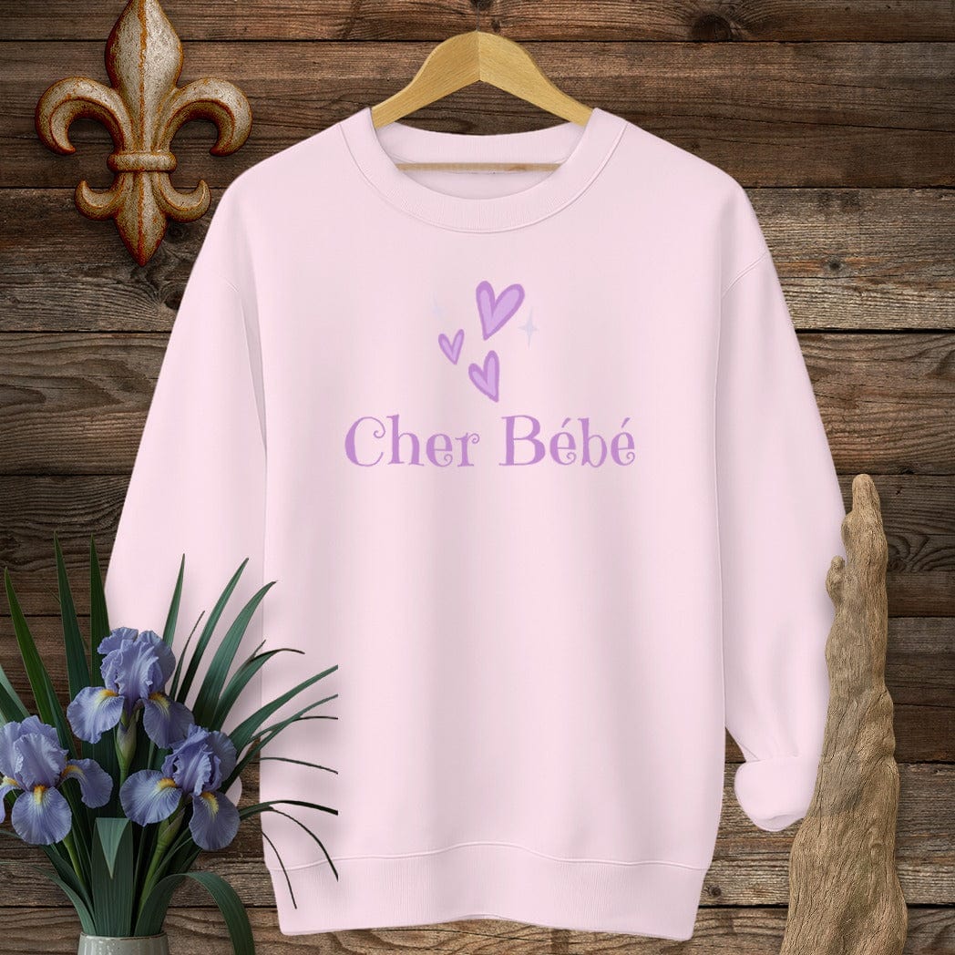 S / Light Pink Louisiana Cher Bebe Sweatshirt by Laissez Faire Wear