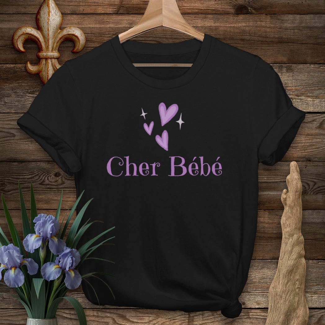 S / Black Louisiana Cher Bebe T-Shirt by Laissez Faire Wear