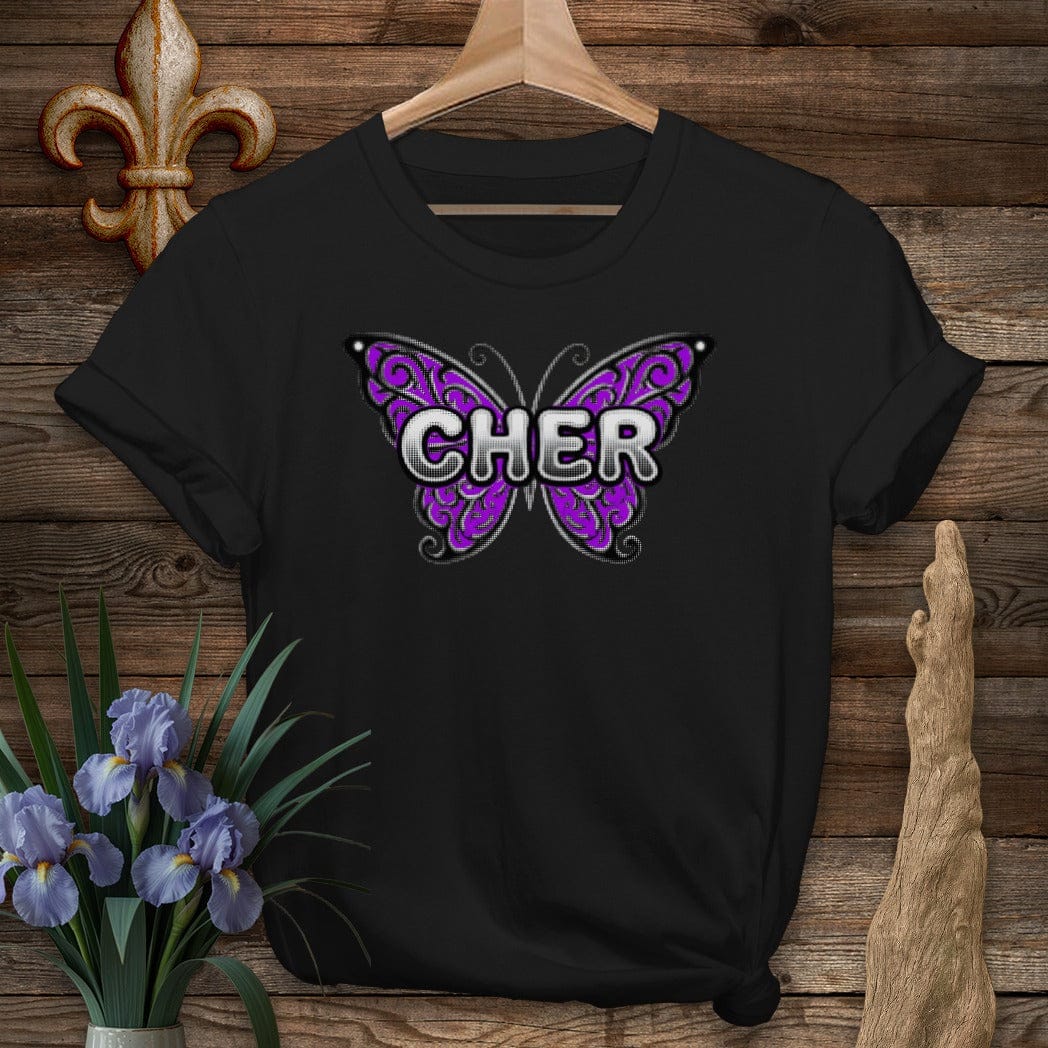 S / Black Louisiana Cher T-Shirt by Laissez Faire Wear