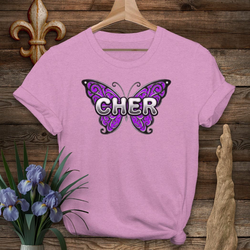 S / Heather Radiant Orchid Louisiana Cher T-Shirt by Laissez Faire Wear