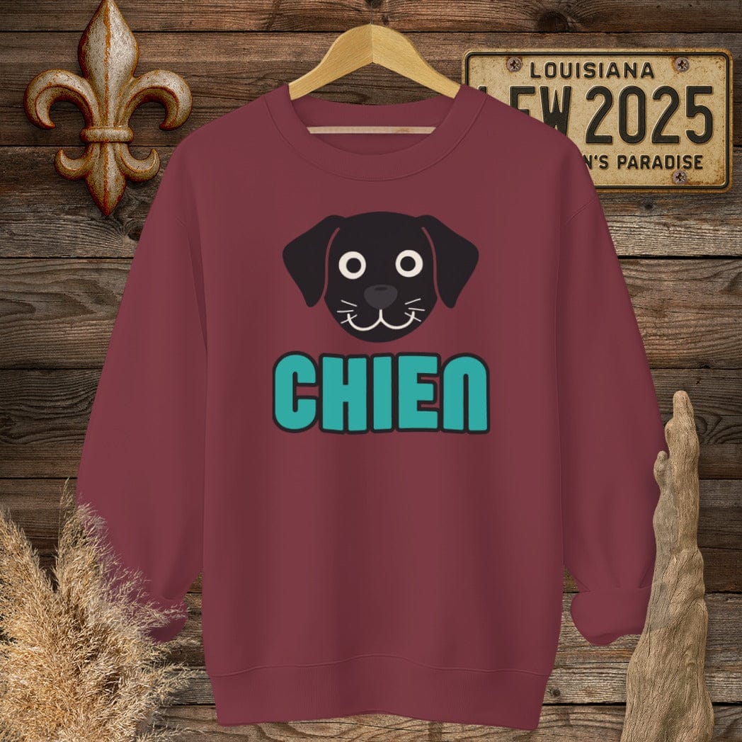 S / Garnet Louisiana Chien (Dog) Sweatshirt by Laissez Faire Wear