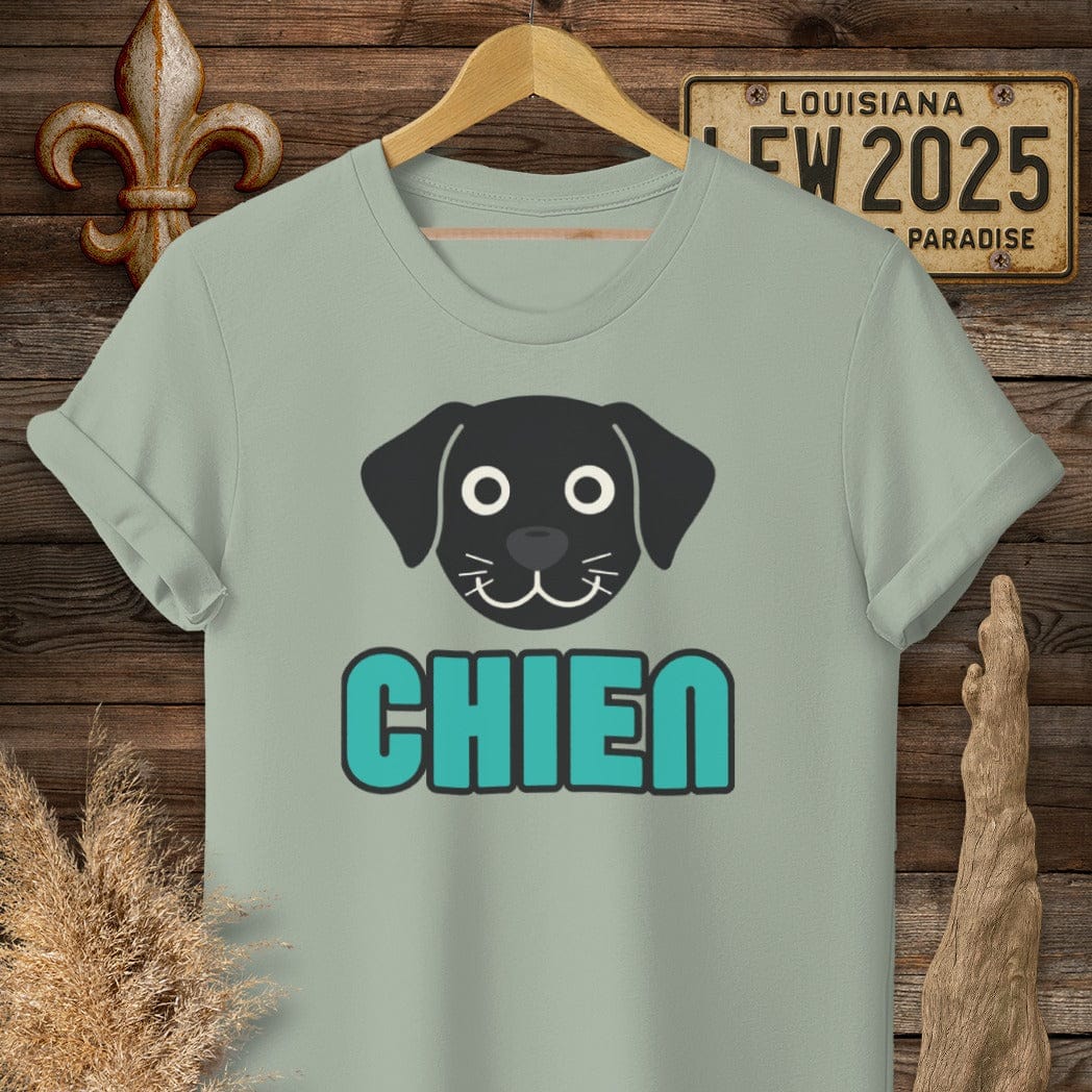 S / Sage Louisiana Chien (Dog) T-Shirt by Laissez Faire Wear