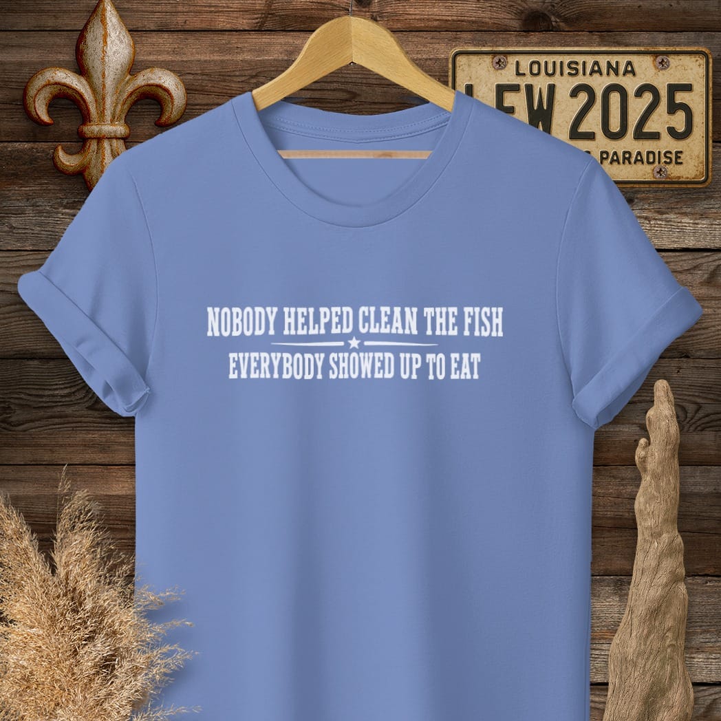 S / Iris Louisiana Clean the Fish T-Shirt by Laissez Faire Wear