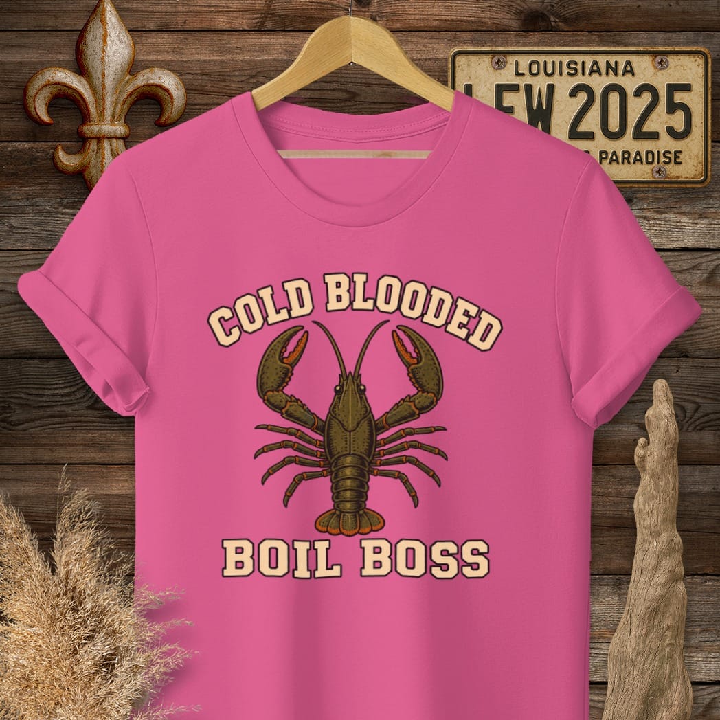 Heliconia / S Louisiana Cold-Blooded Boil Boss T-Shirt by Laissez Faire Wear