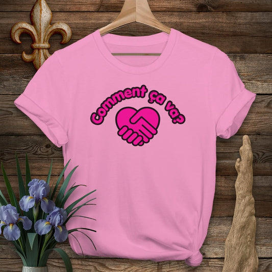 S / Azalea Louisiana Comment Ca Va? T-Shirt by Laissez Faire Wear