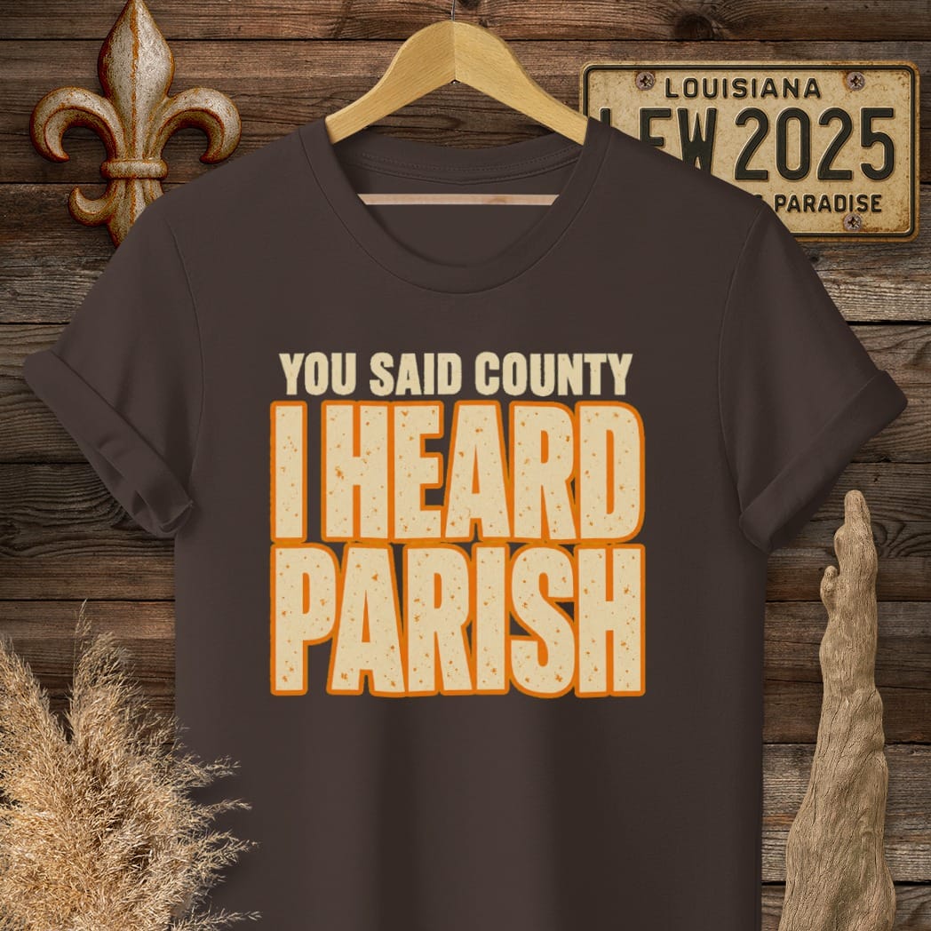 S / Dark Chocolate Louisiana County Line Refusal T-Shirt by Laissez Faire Wear