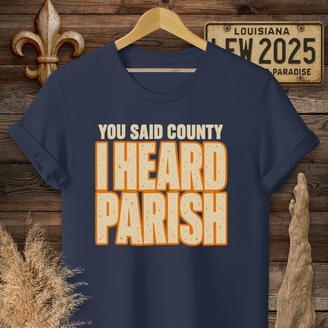 S / Navy Louisiana County Line Refusal T-Shirt by Laissez Faire Wear