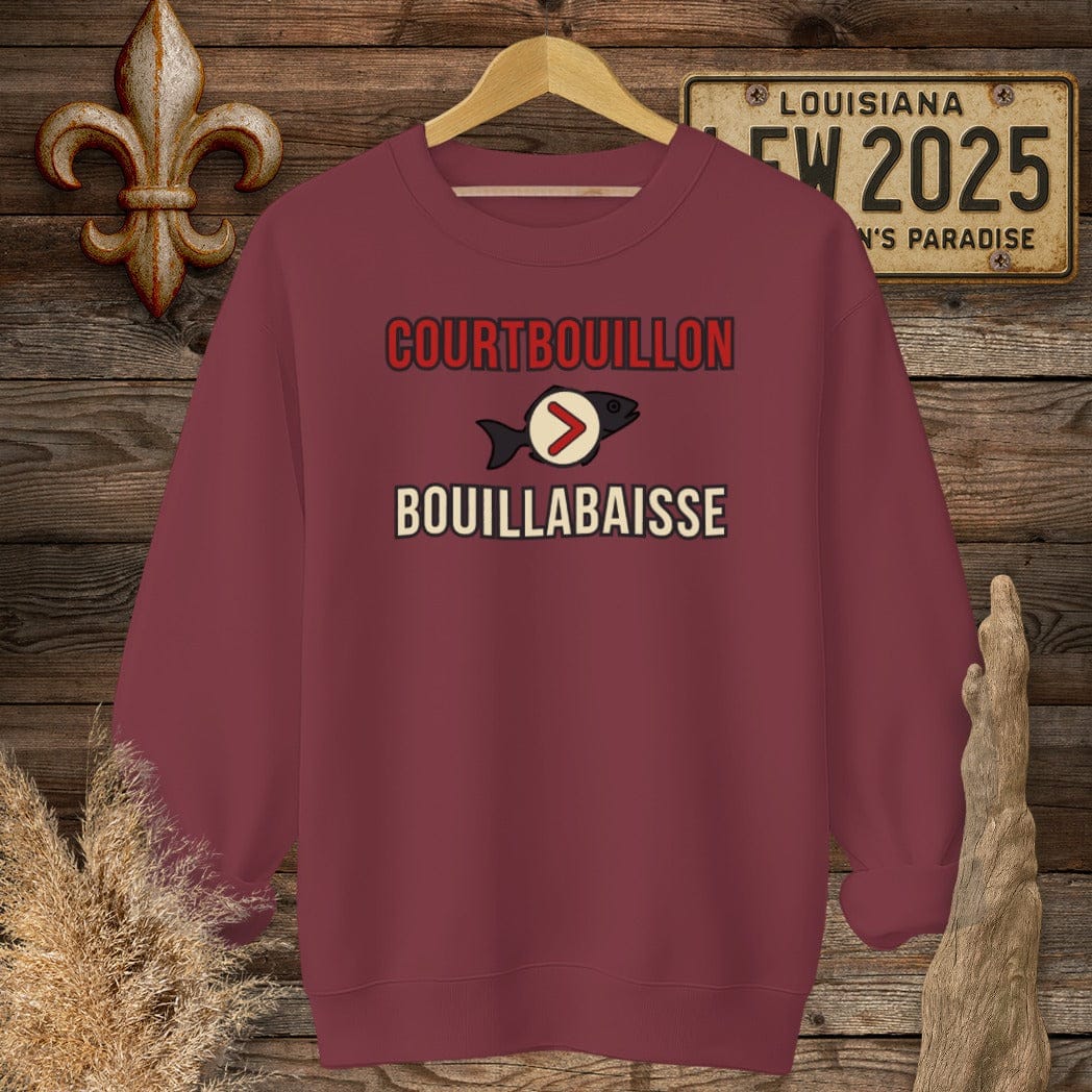 S / Garnet Louisiana Courtbouillon > Bouillabaisse Sweatshirt by Laissez Faire Wear
