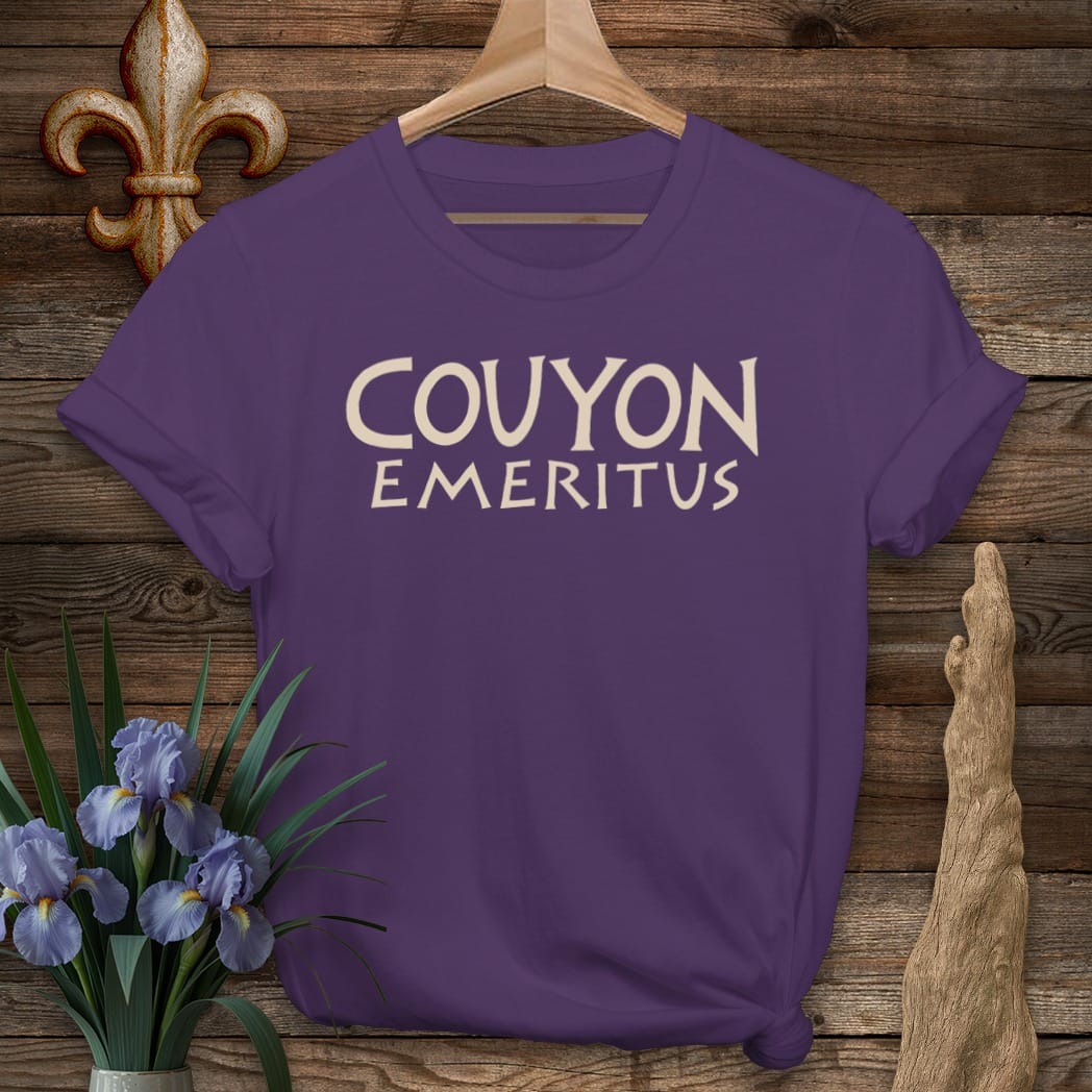 S / Purple Louisiana Couyon Emeritus T-Shirt by Laissez Faire Wear
