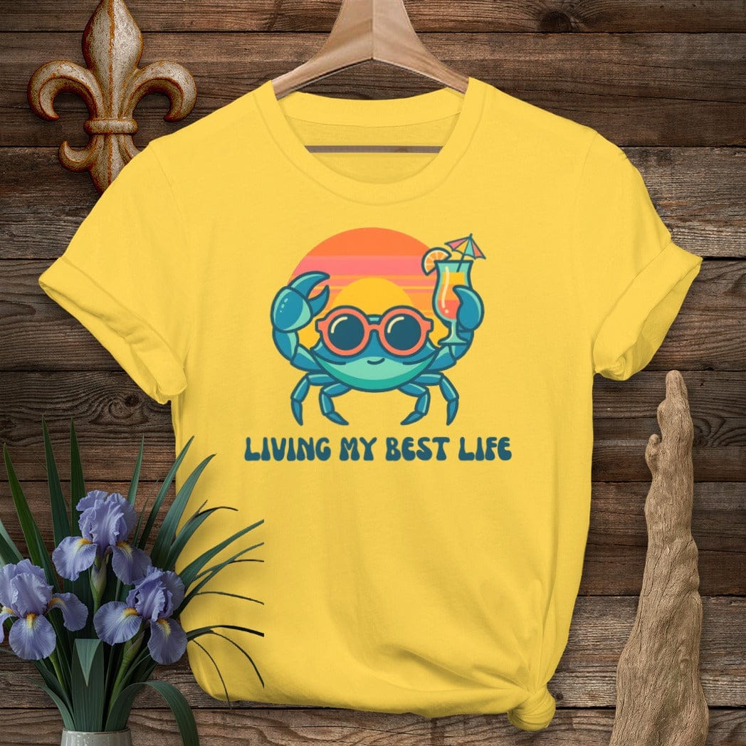 S / Daisy Louisiana Crab Best Life T-Shirt by Laissez Faire Wear