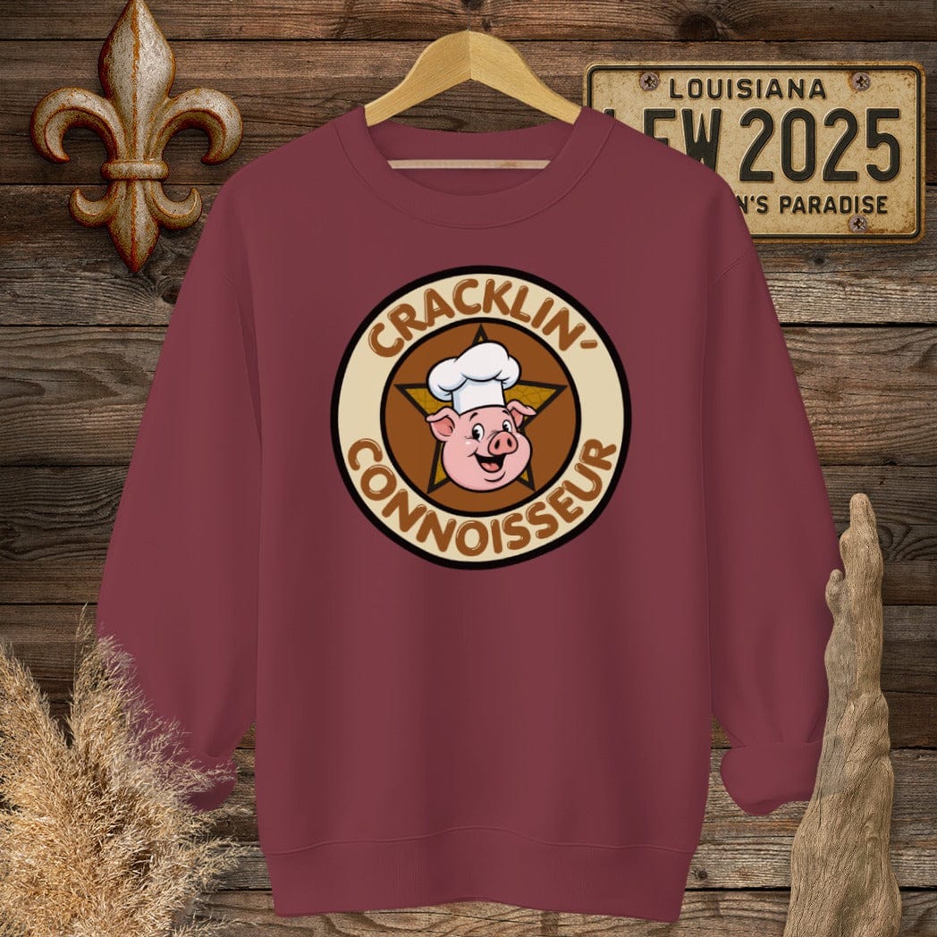 S / Garnet Louisiana Cracklin Connoisseur Sweatshirt by Laissez Faire Wear