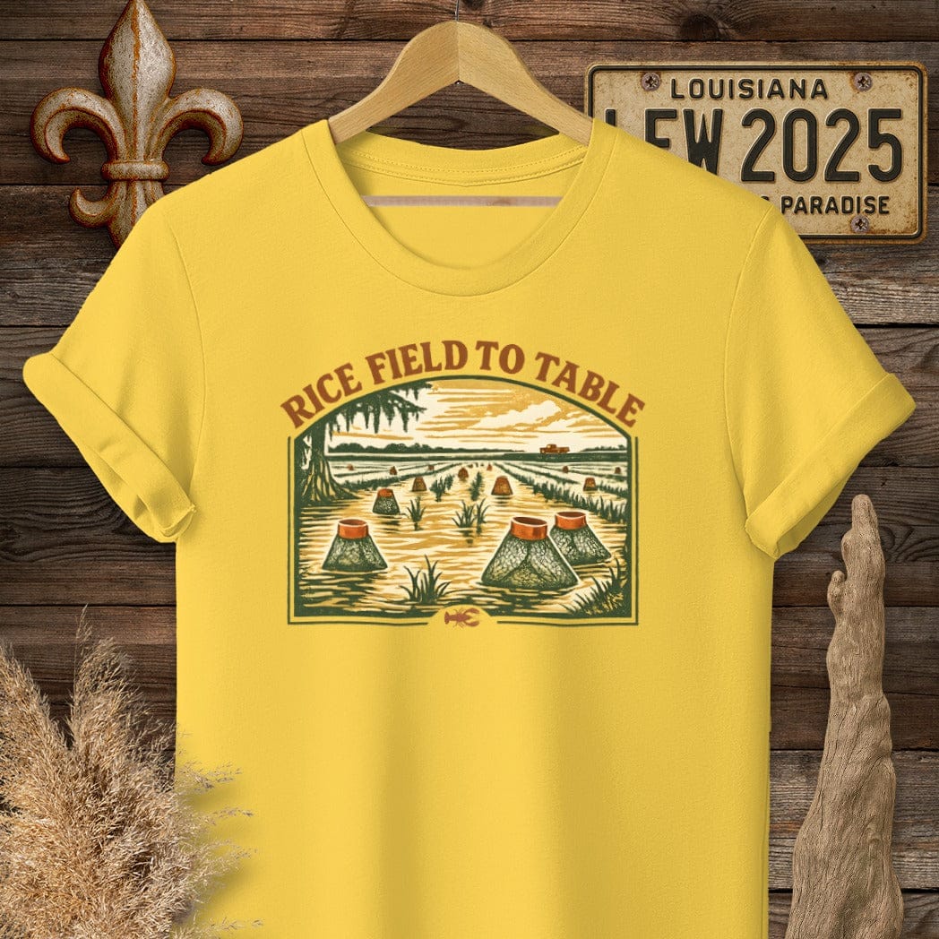 S / Daisy Louisiana Crawfish Harvest T-Shirt by Laissez Faire Wear