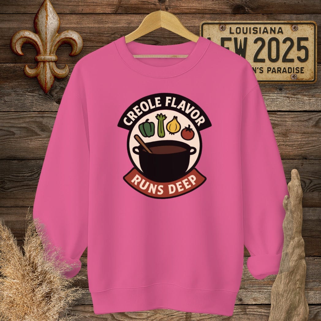 S / Heliconia Louisiana Creole Flavor Runs Deep Sweatshirt by Laissez Faire Wear
