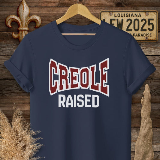 S / Navy Louisiana Creole Raised T-Shirt by Laissez Faire Wear