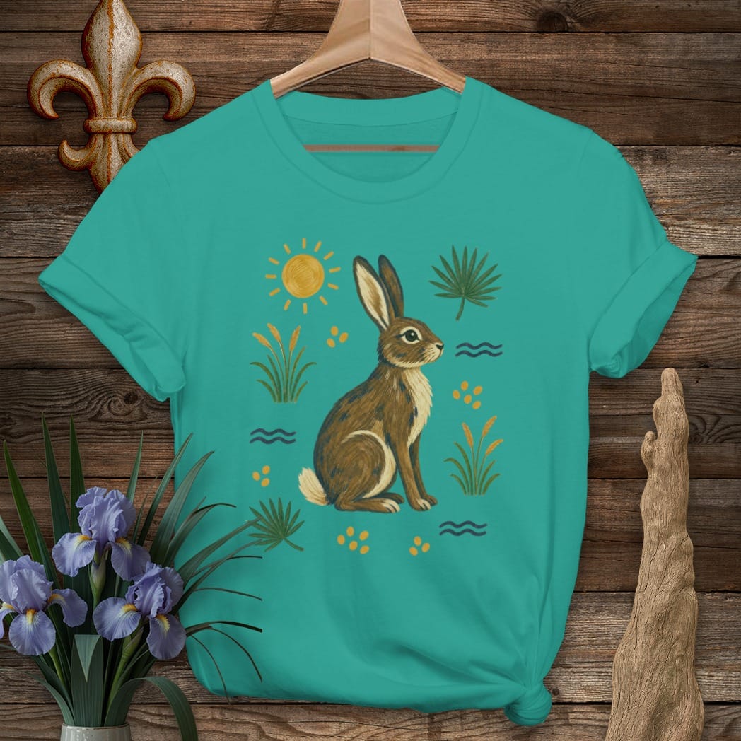 S / Jade Dome Louisiana Cypress Swamp Rabbit T-Shirt by Laissez Faire Wear