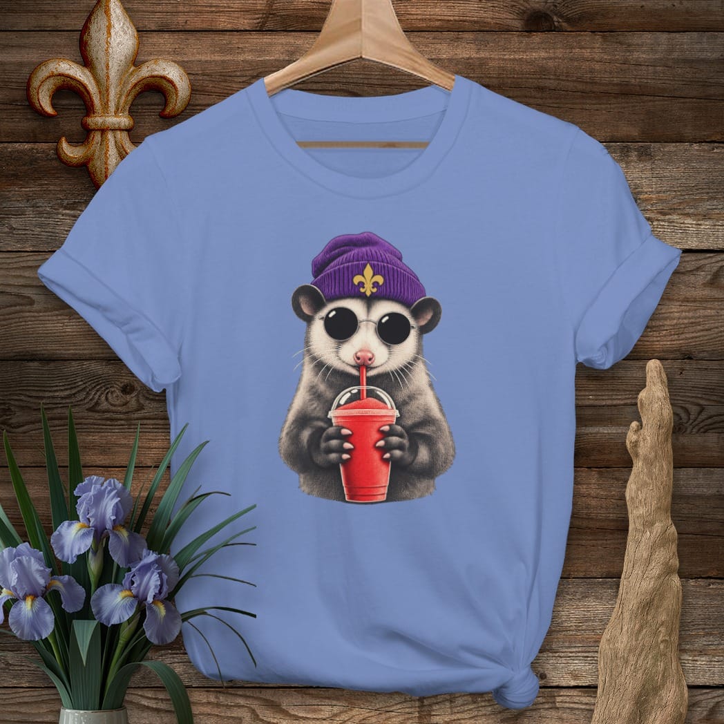 S / Iris Louisiana Daiquiri Possum T-Shirt by Laissez Faire Wear