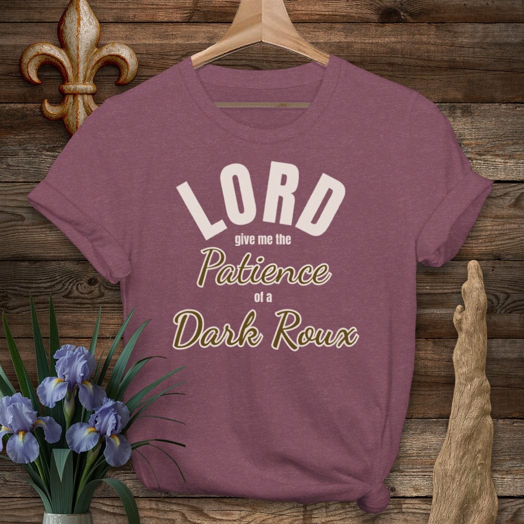 S / Heather Maroon Louisiana Dark Roux T-Shirt by Laissez Faire Wear