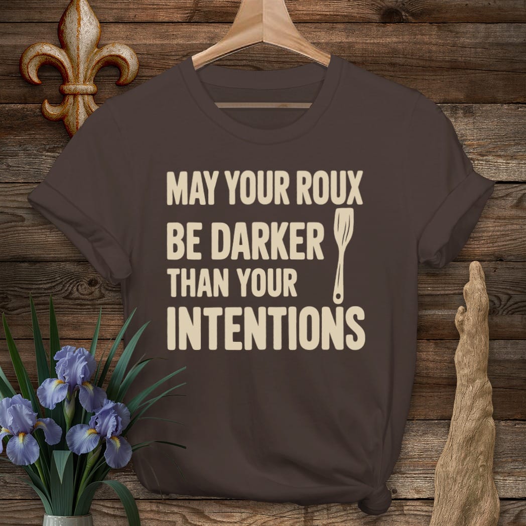 S / Dark Chocolate Louisiana Darker Than Intentions T-Shirt by Laissez Faire Wear
