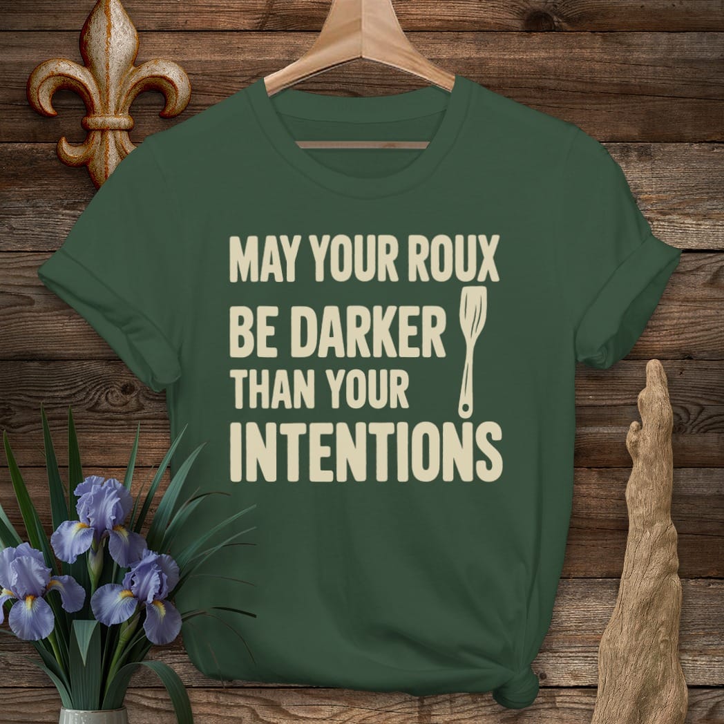 S / Forest Green Louisiana Darker Than Intentions T-Shirt by Laissez Faire Wear