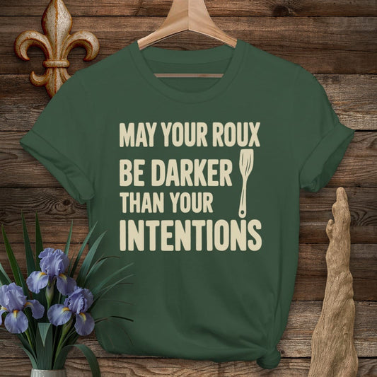 S / Forest Green Louisiana Darker Than Intentions T-Shirt by Laissez Faire Wear