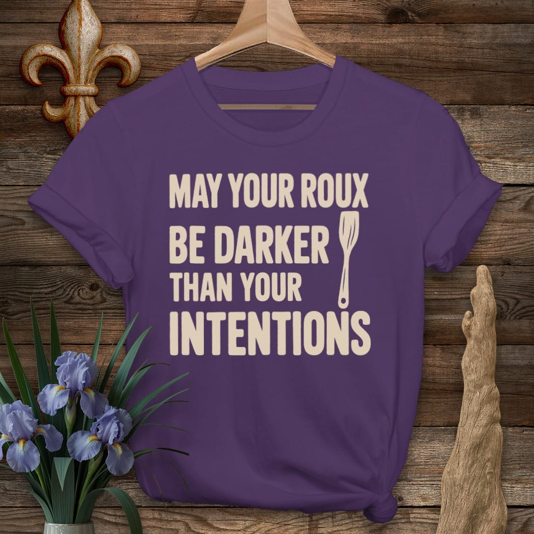 S / Purple Louisiana Darker Than Intentions T-Shirt by Laissez Faire Wear